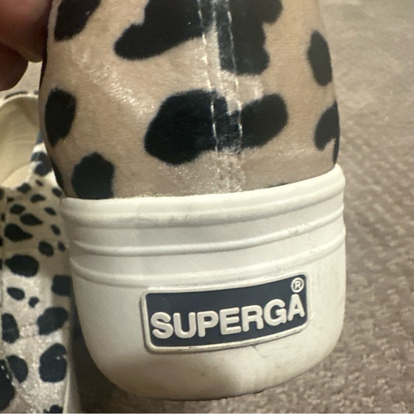 Superga velvet cheetah platform sneakers size 7 - Picture 2 of 7